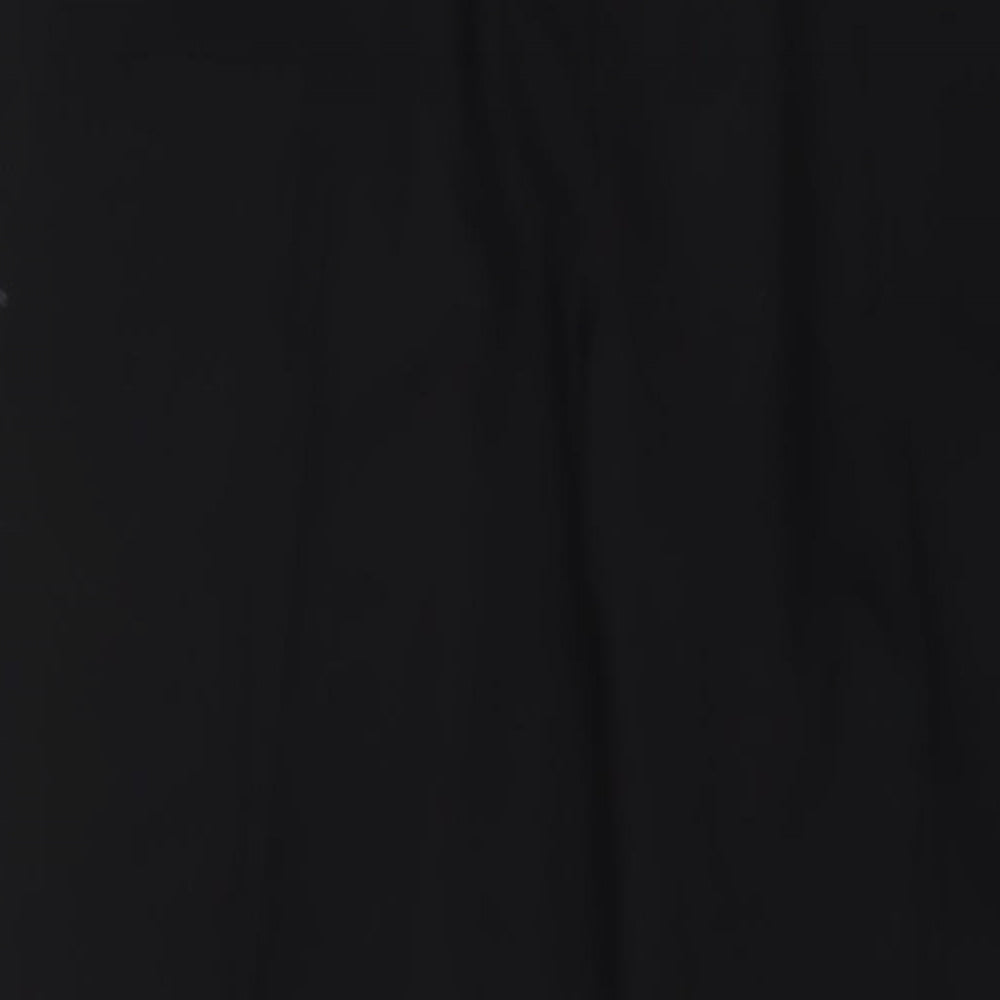 Marks and Spencer Mens Black Polyester Trousers Size 44 in L35 in Regular Hook & Eye - Long Leg, Pockets