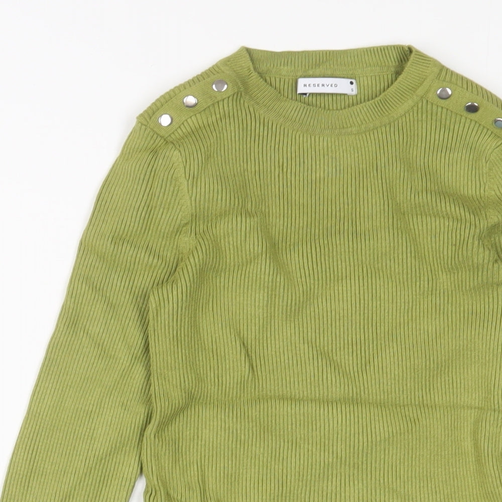 Womens UK Size S RESERVED Green Pullover Jumper