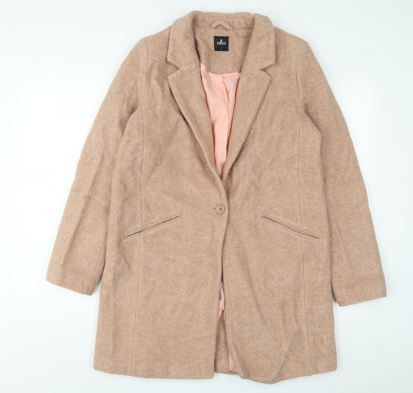 Womens UK Size L Oasis Pink Overcoat