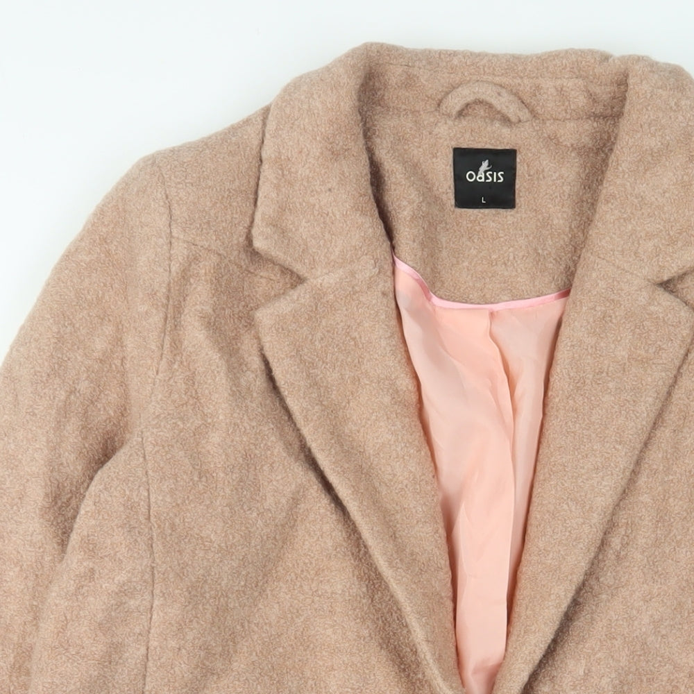 Womens UK Size L Oasis Pink Overcoat