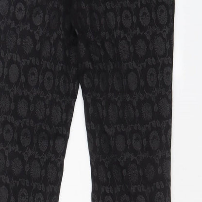 Womens UK Size 8 NEXT Regular Fit  Black Trousers