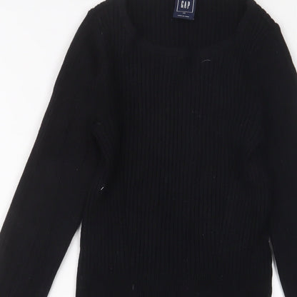 Gap Womens Black Cotton Jumper Dress Size XS Crew Neck Pullover