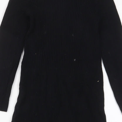 Gap Womens Black Cotton Jumper Dress Size XS Crew Neck Pullover