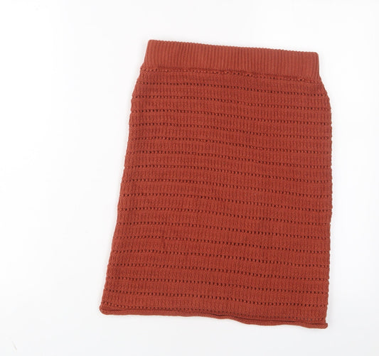 ASOS Womens Brown Acrylic A-Line Skirt Size 6