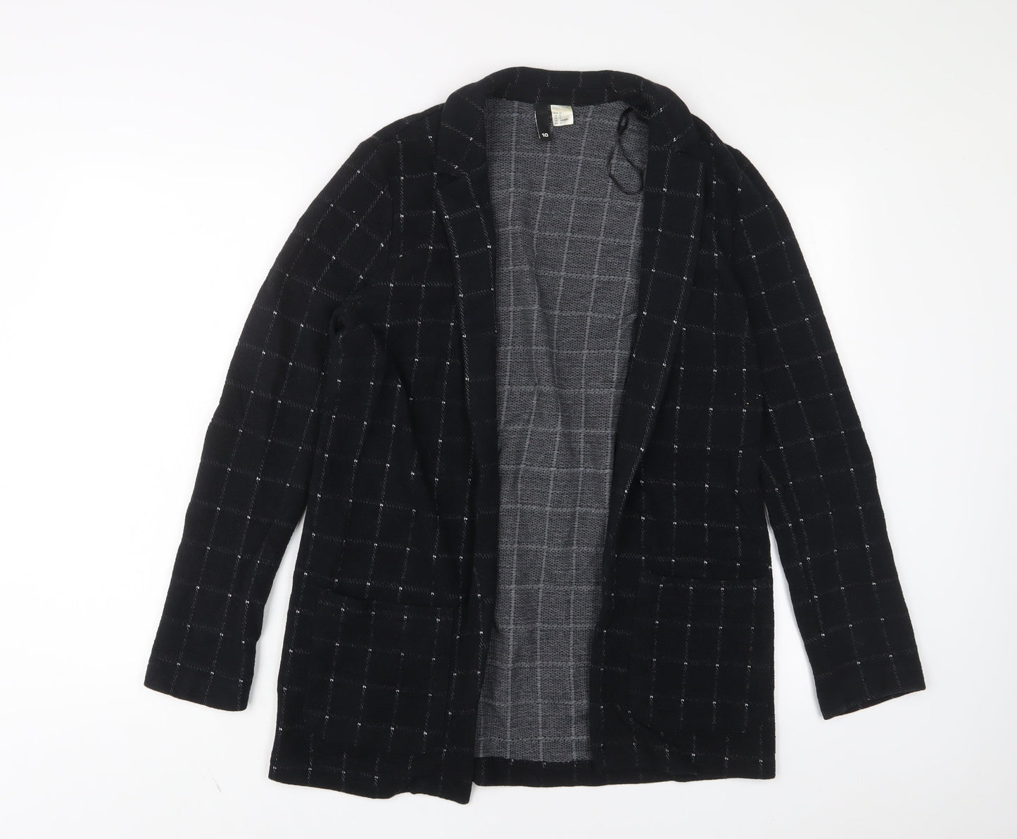Womens UK Size 8 H&M Black Jacket