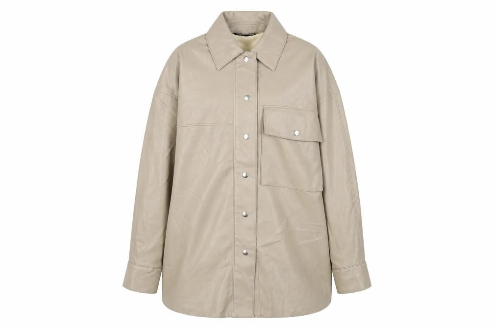 Zara Womens Beige Jacket Size S Snap