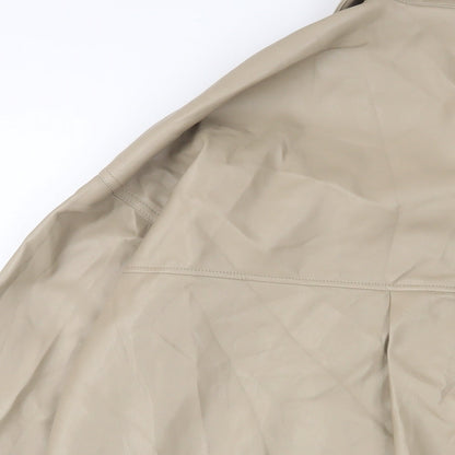 Zara Womens Beige Jacket Size S Snap