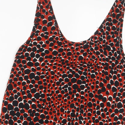 Womens UK Size 8 Warehouse Red Basic Tank