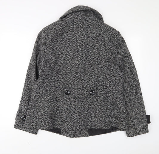 Debenhams Womens Grey Jacket Size 14 Button
