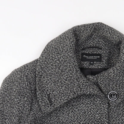 Debenhams Womens Grey Jacket Size 14 Button