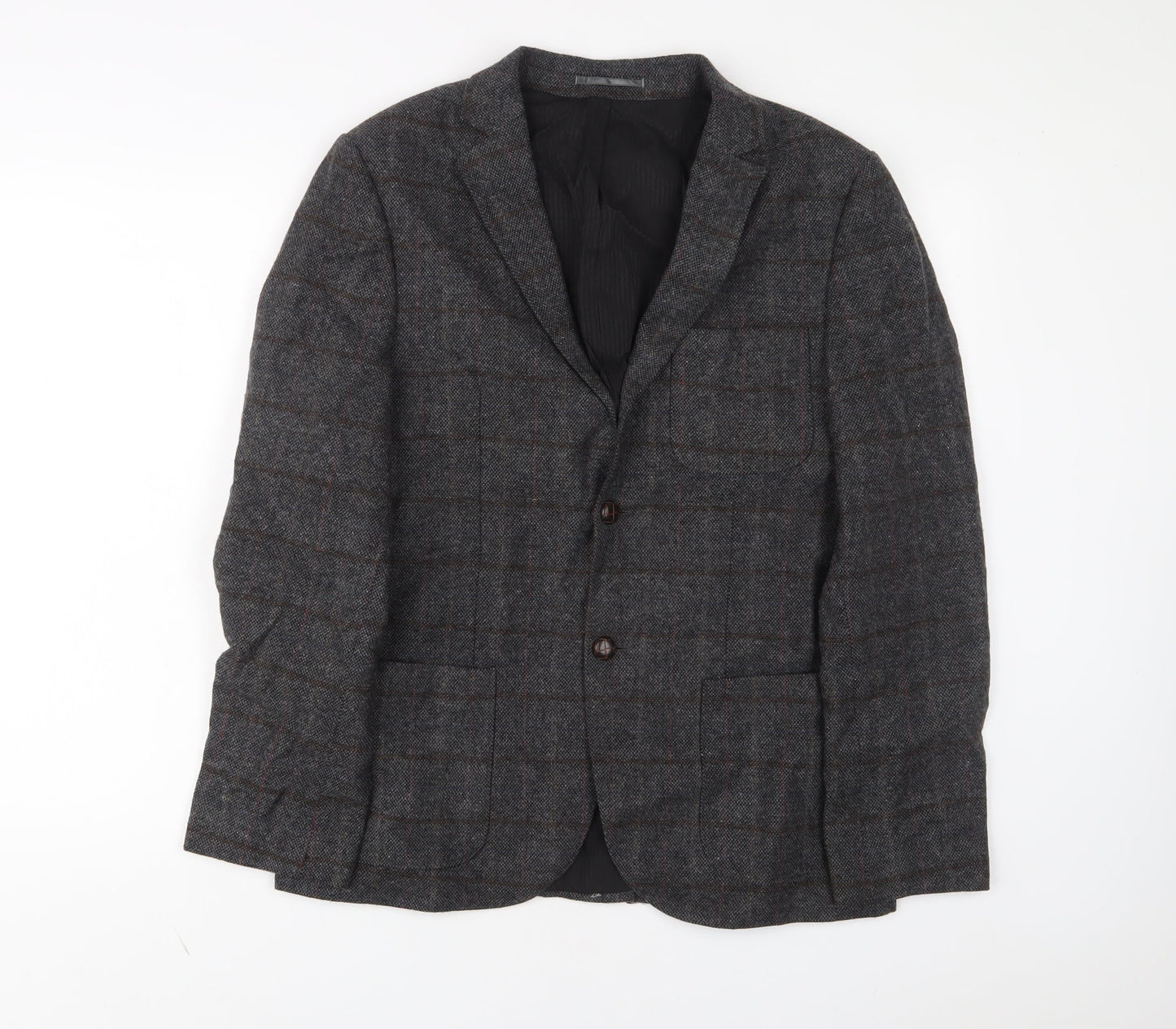 Mens UK Size 40 River Island Regular Grey Suit Jacket
