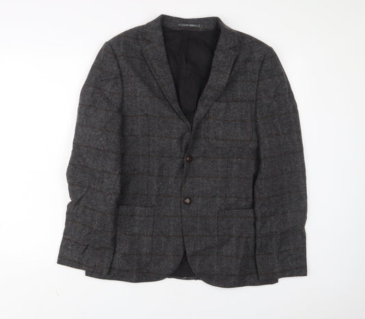 Mens UK Size 40 River Island Regular Grey Suit Jacket