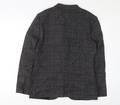 Mens UK Size 40 River Island Regular Grey Suit Jacket