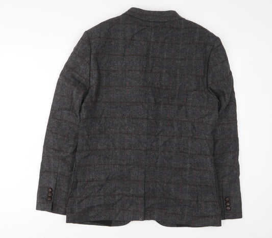 Mens UK Size 40 River Island Regular Grey Suit Jacket