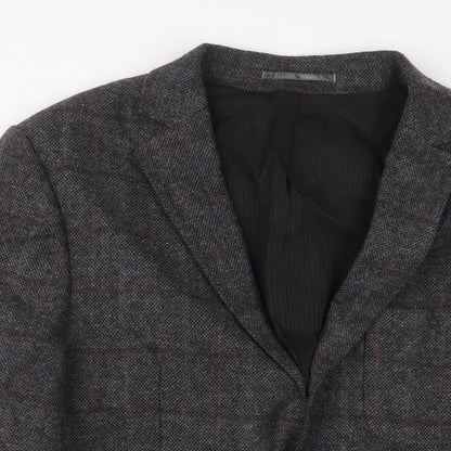 Mens UK Size 40 River Island Regular Grey Suit Jacket