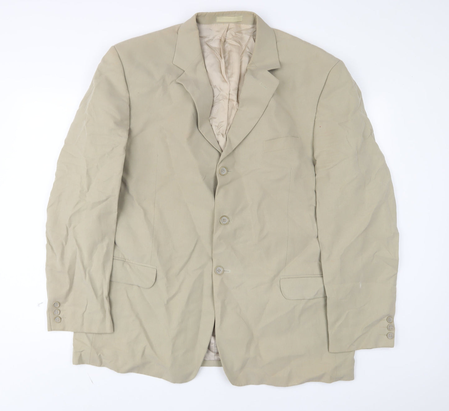 Maine Mens Beige Lyocell Jacket Suit Jacket Size 46 Regular