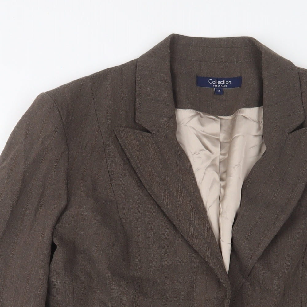 Womens UK Size 16 Debenhams Brown Jacket