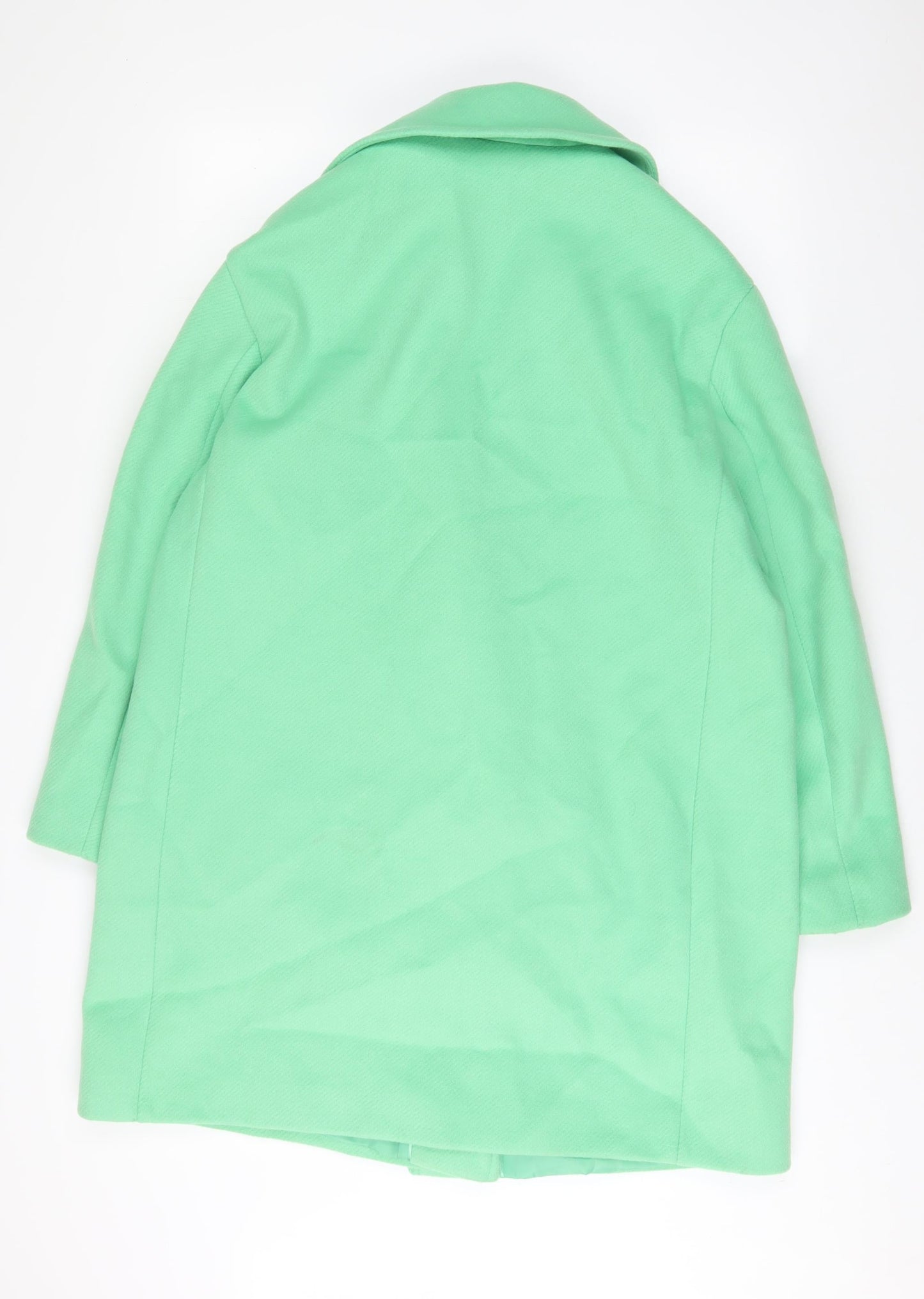 Womens UK Size 16 MARKS AND Green Overcoat