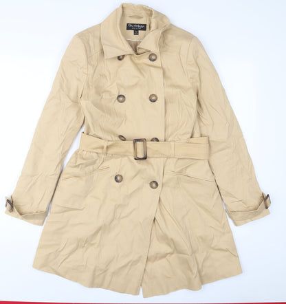 Womens UK Size 10 Miss Selfridge Beige Overcoat