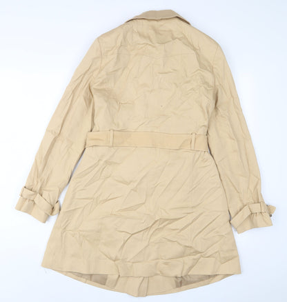 Womens UK Size 10 Miss Selfridge Beige Overcoat