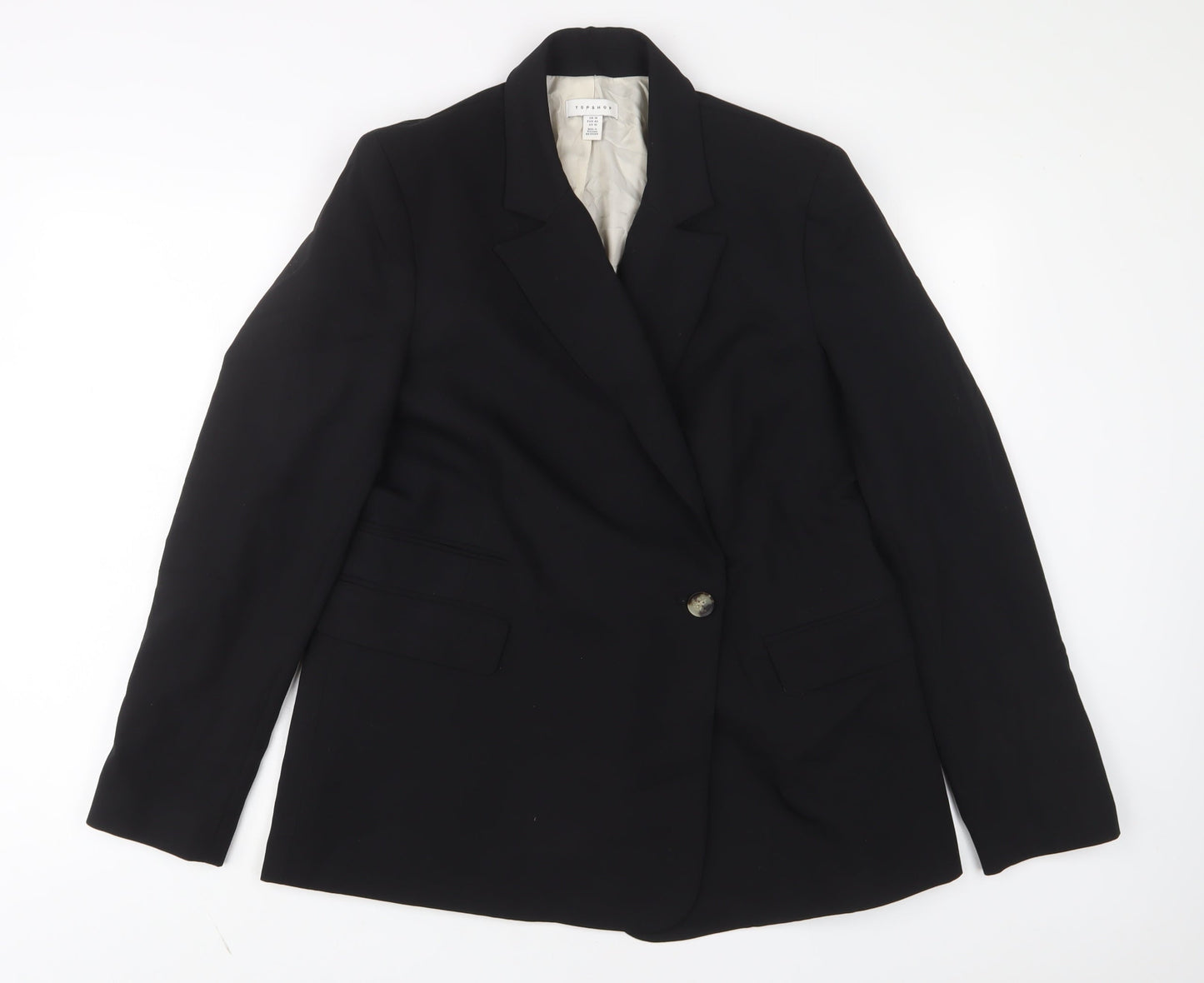 Womens UK Size 14 Topshop Black Jacket