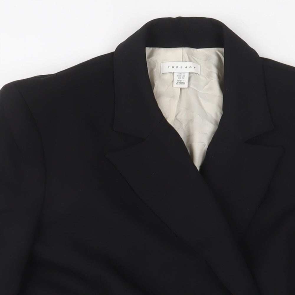 Womens UK Size 14 Topshop Black Jacket
