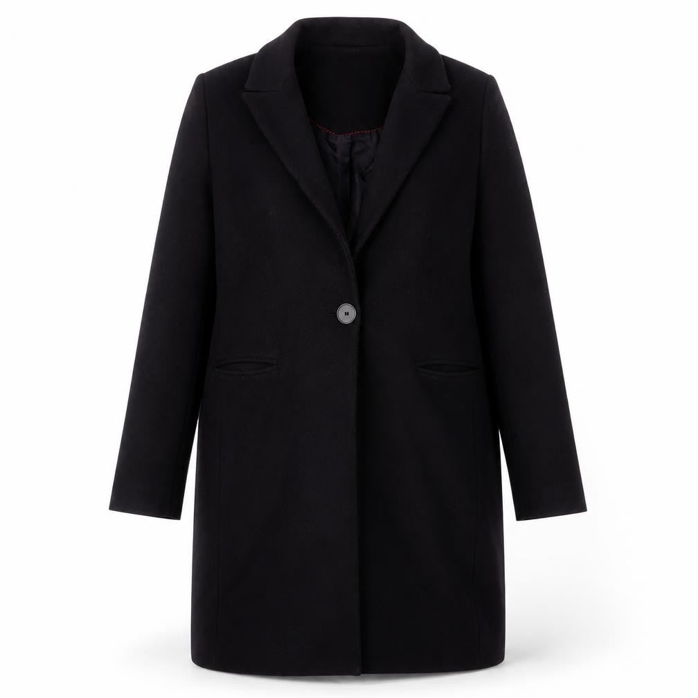 Womens UK Size M Zara Black Overcoat