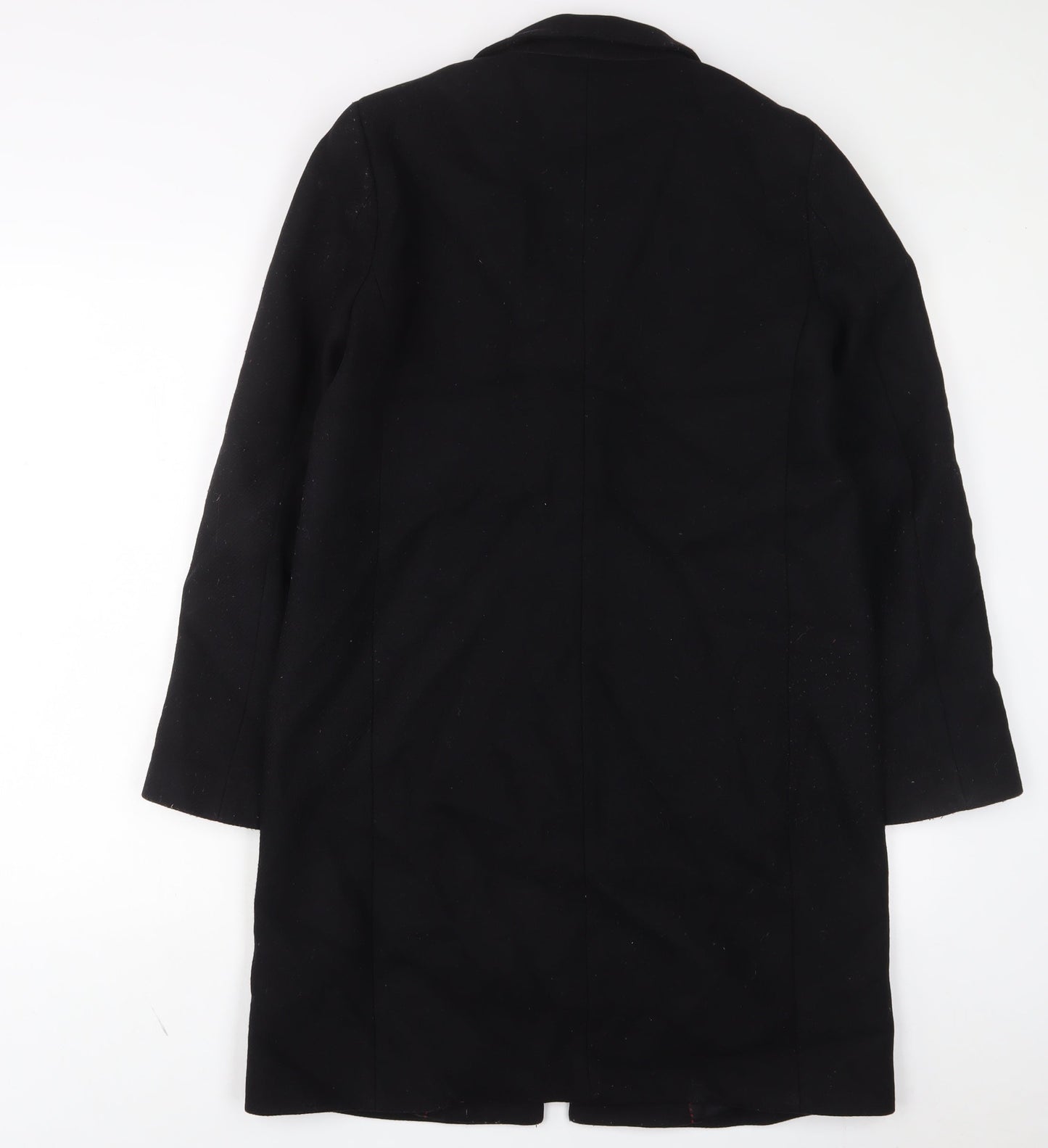 Womens UK Size M Zara Black Overcoat