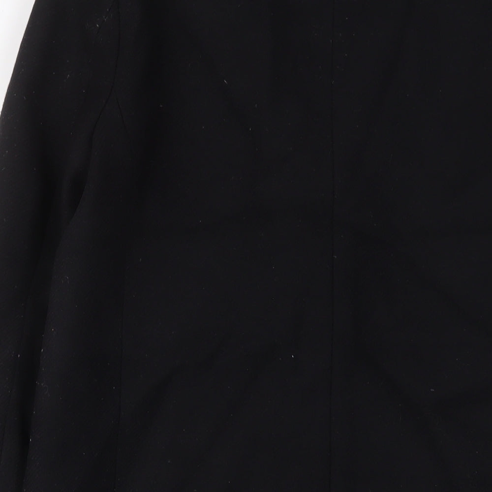 Womens UK Size M Zara Black Overcoat