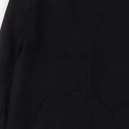 Womens UK Size M Zara Black Overcoat