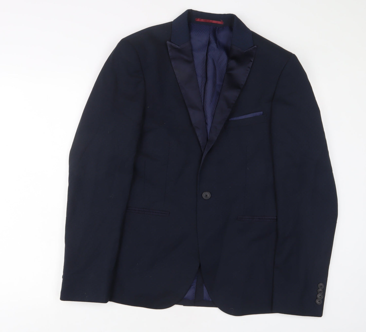 Mens UK Size 40 Burton Regular Blue Suit Jacket