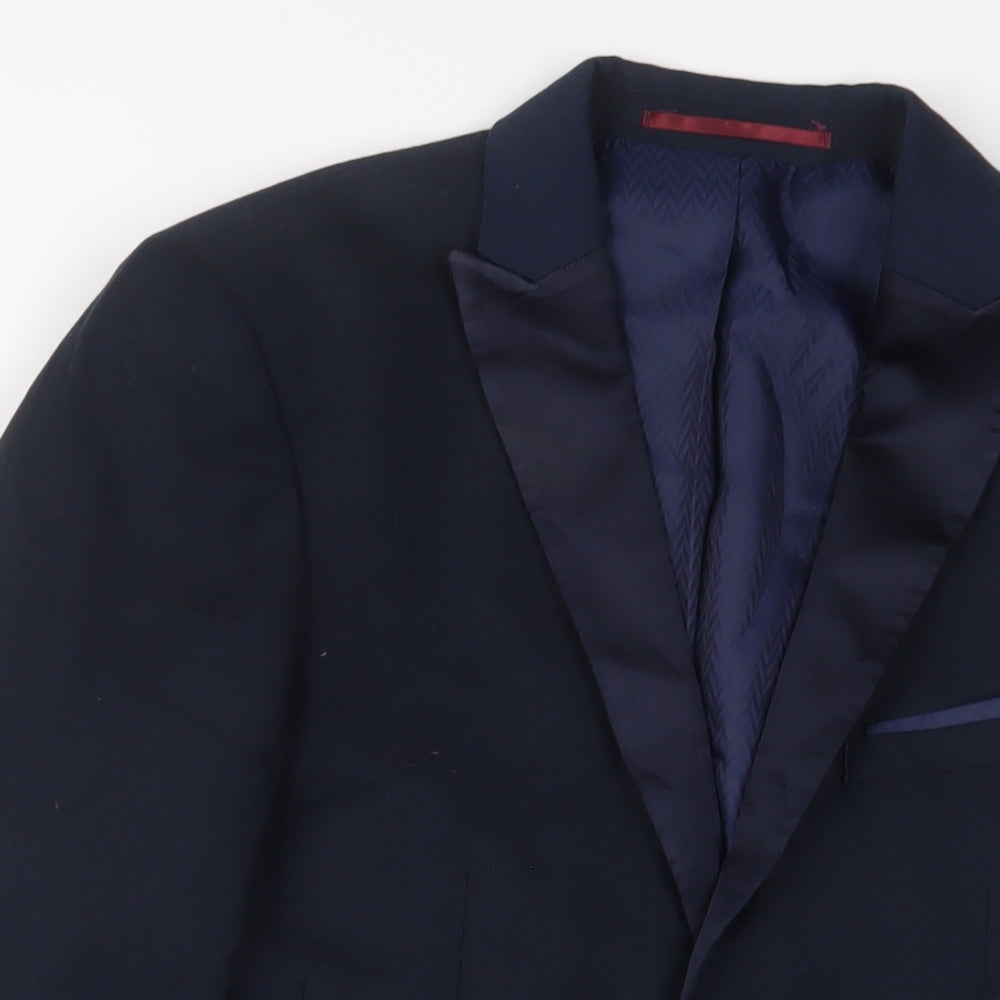Mens UK Size 40 Burton Regular Blue Suit Jacket