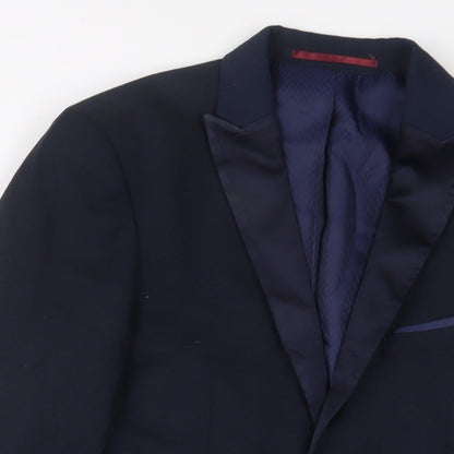 Mens UK Size 40 Burton Regular Blue Suit Jacket