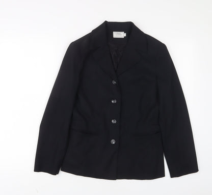 lambda Womens Black Jacket Blazer Size S Button