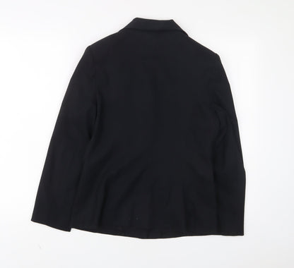 lambda Womens Black Jacket Blazer Size S Button