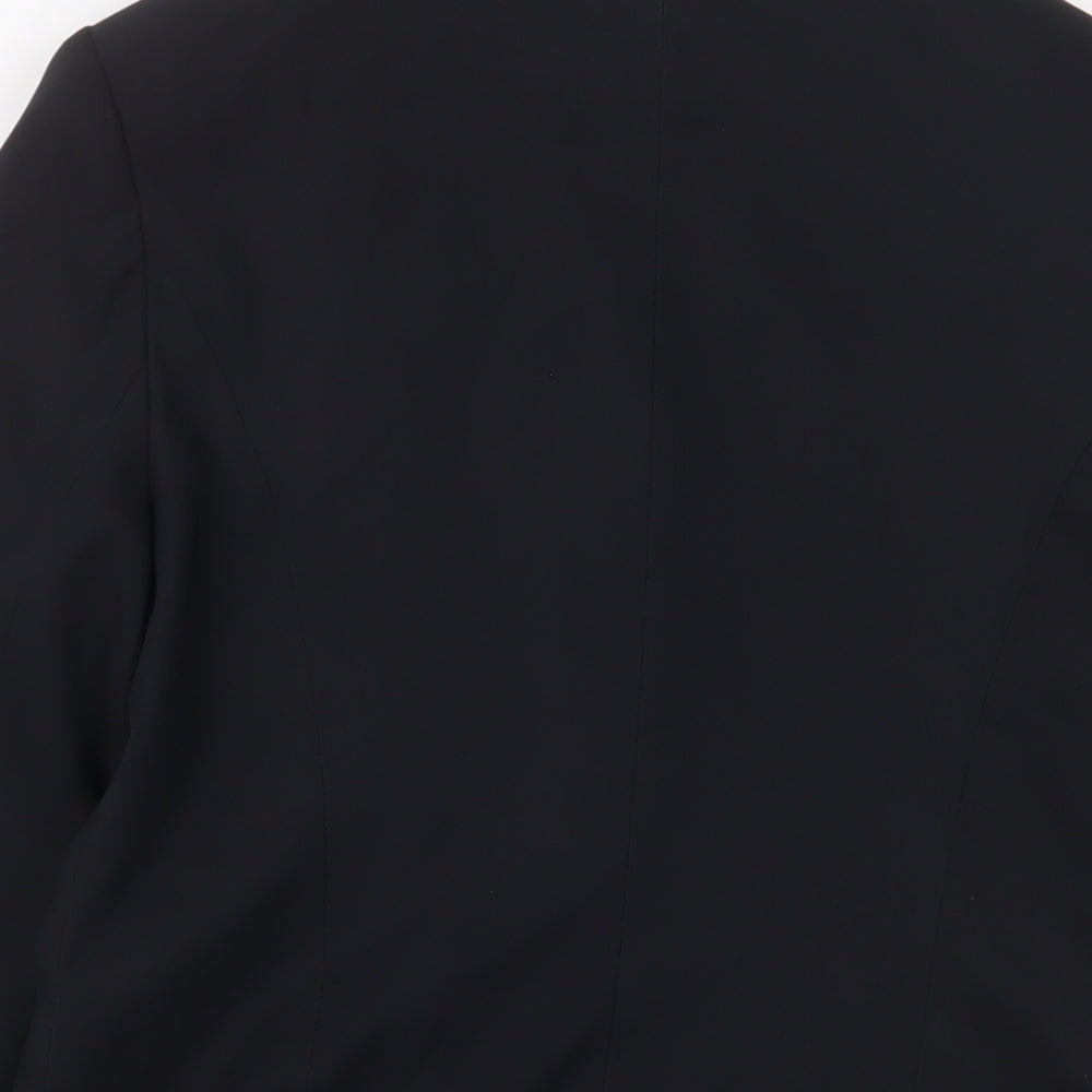 lambda Womens Black Jacket Blazer Size S Button