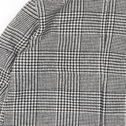 Boohoo Womens White Herringbone Jacket Size 12 Button