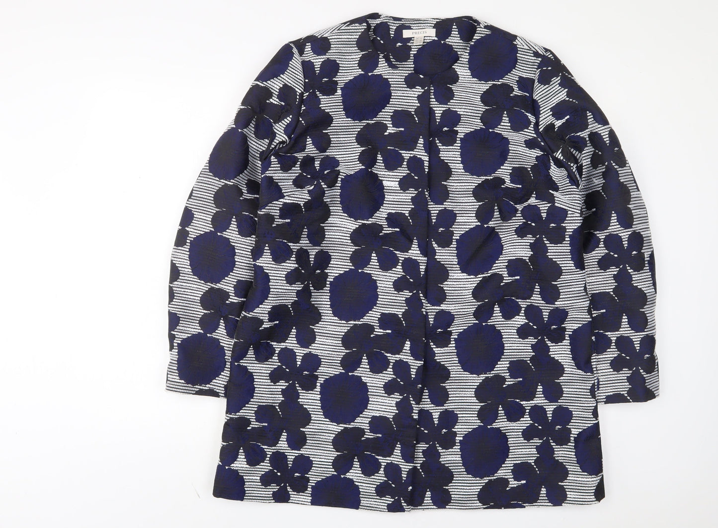 Precis Womens Blue Floral Jacket Size 14