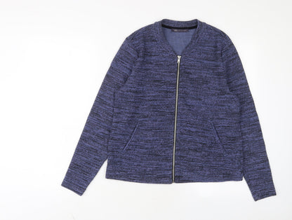Womens UK Size 12 Marks and Spencer Blue Full Zip Sweatshirt