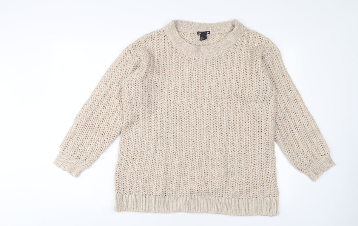 Womens UK Size S H&M Pink Pullover Jumper