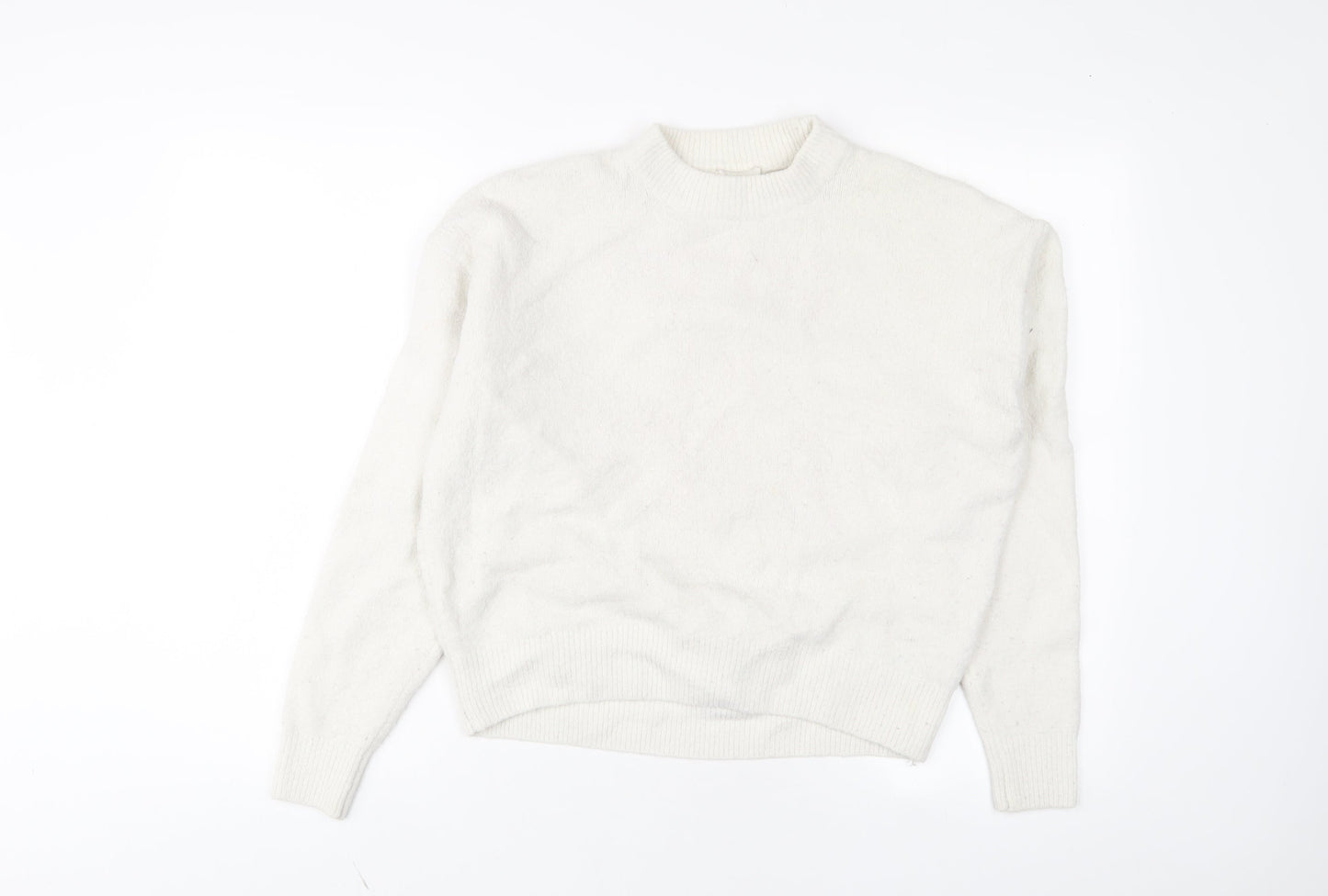 Womens UK Size XS H&M White Pullover Jumper