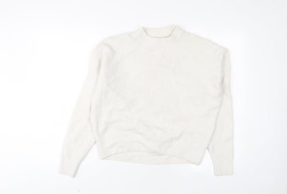 Womens UK Size XS H&M White Pullover Jumper