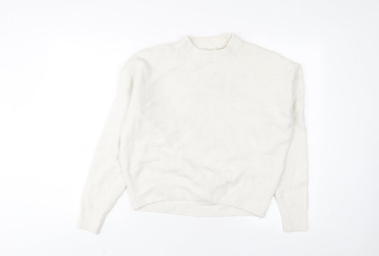 Womens UK Size XS H&M White Pullover Jumper