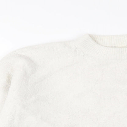 Womens UK Size XS H&M White Pullover Jumper