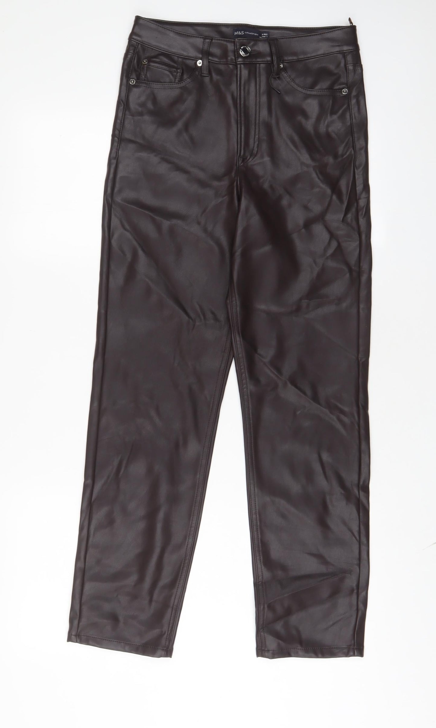 Womens UK Size 8 Marks and Spencer Regular Fit  Brown Trousers