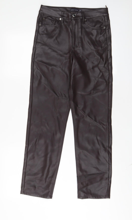 Womens UK Size 8 Marks and Spencer Regular Fit  Brown Trousers
