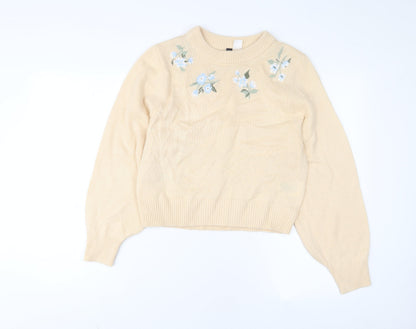Womens UK Size S H&M Beige Pullover Jumper