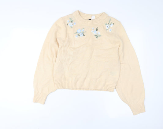 Womens UK Size S H&M Beige Pullover Jumper