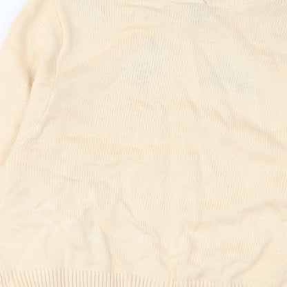 Womens UK Size S H&M Beige Pullover Jumper