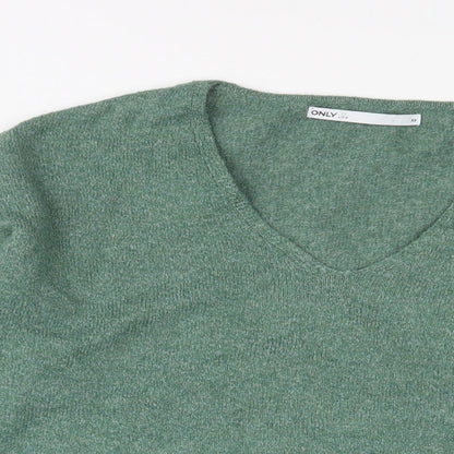 Womens UK Size XS Only Green Pullover Jumper